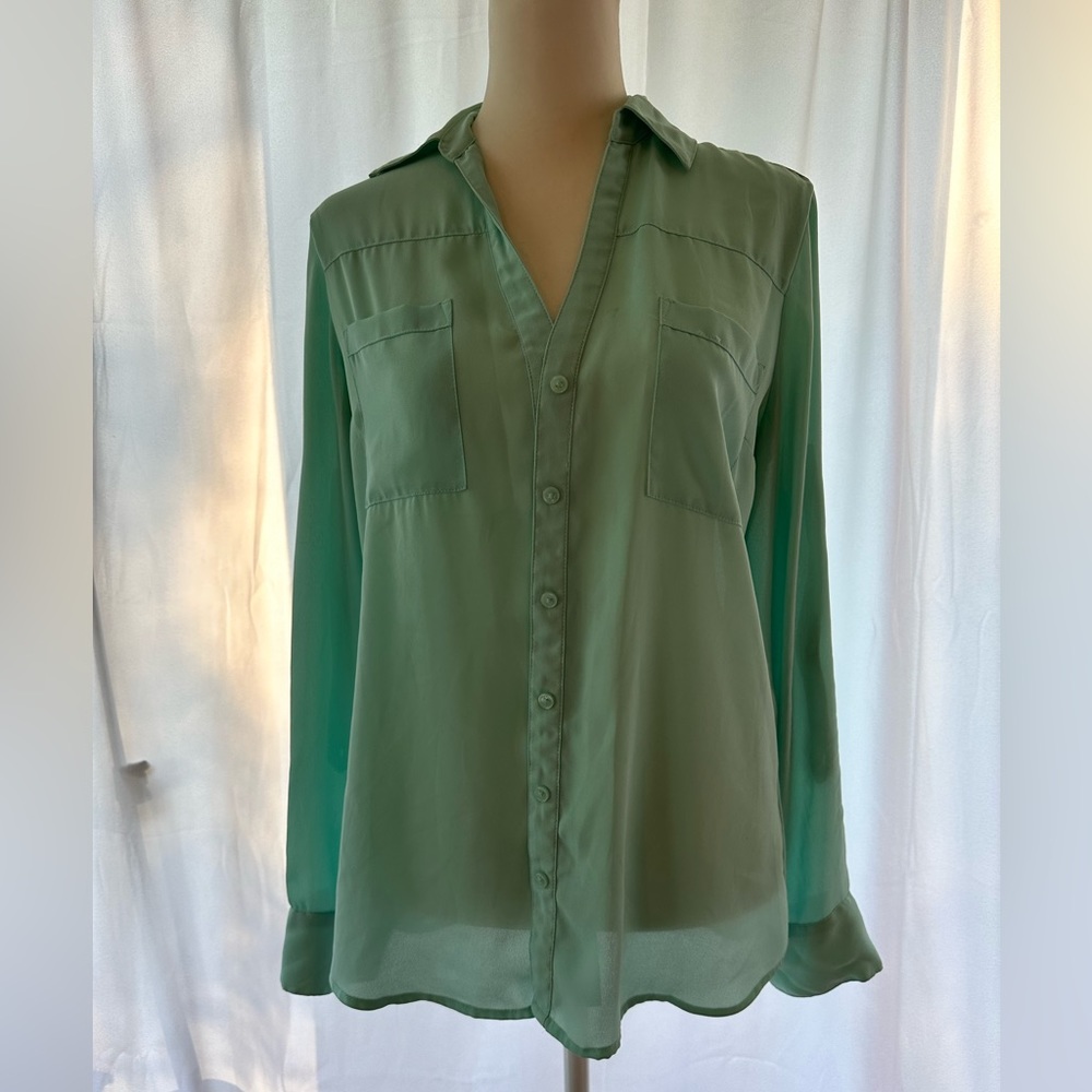 Light blue/green dress shirt from Express